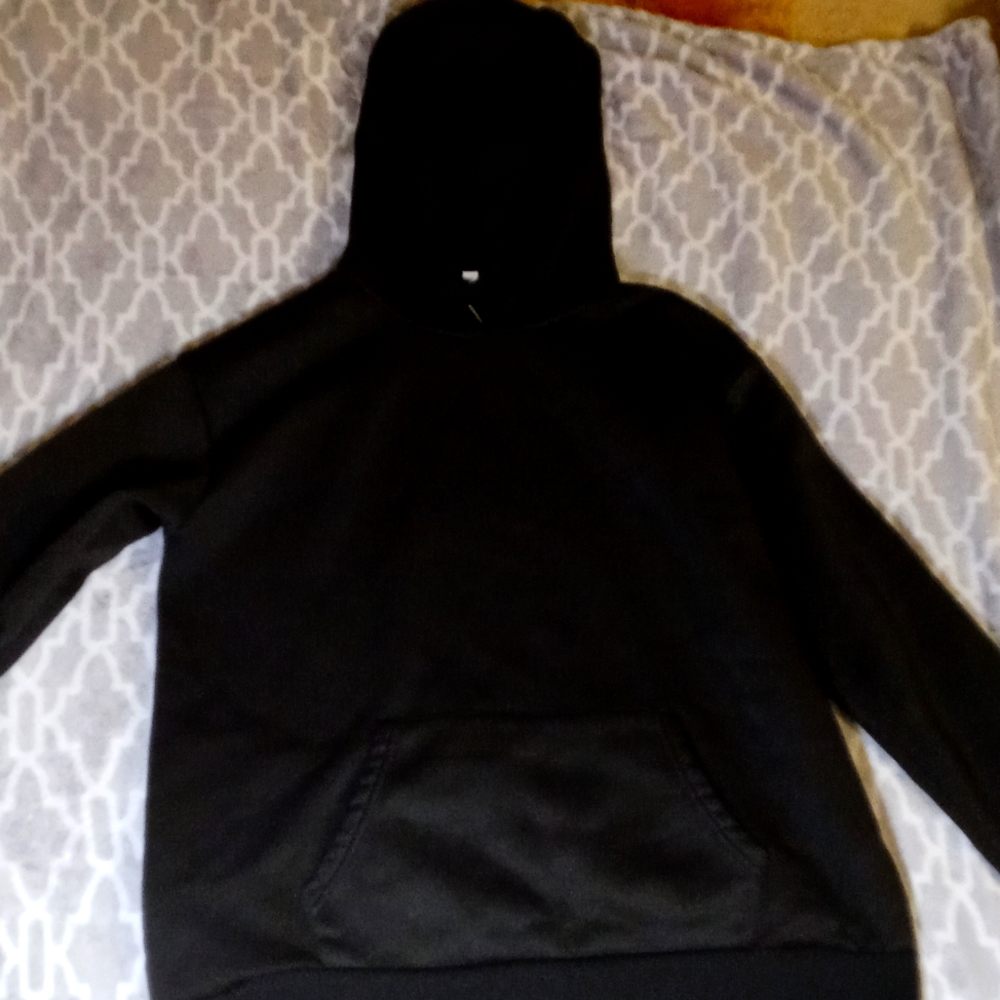 Black Hoodie Butterfly Hand Skull Design